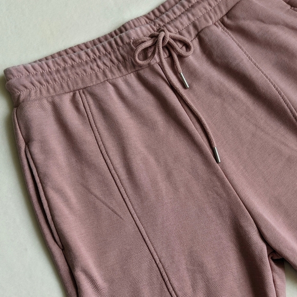 7FAM Jogger Lounge High-Rise Drawstring Pockets Elastic Cuffs Dusty Pink M NWT - Picture 5 of 14
